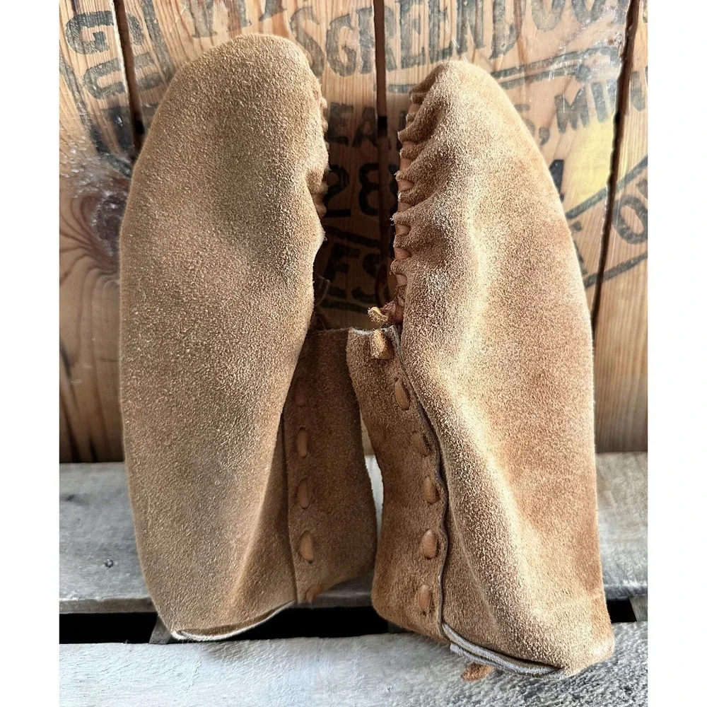 Moccasins Beaded Shoes Cosplay Native Sheepskin Insoles Soft Size 1.5 Kids